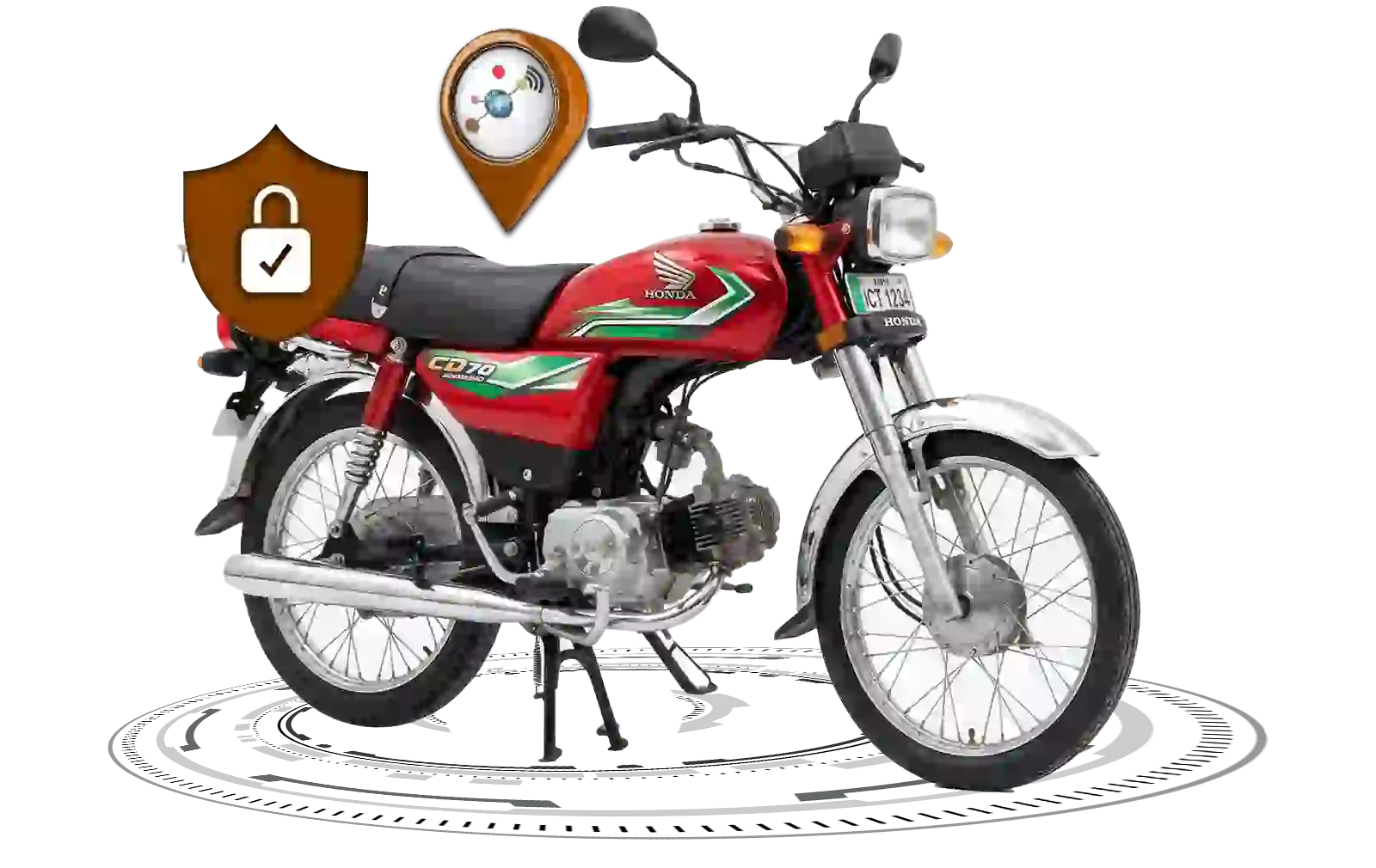 Motorcycle tracker in Pakistan